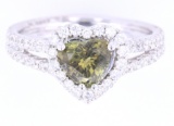 Color Change Alexandrite & VS2 Diamond 18K Ring