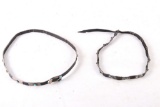 Two Navajo Sterling Silver & Turquoise Hatbands