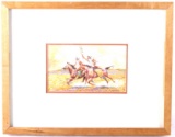 Original R. Freeman The Sioux Miniature Watercolor