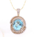 21.45 ct Topaz & Sapphire Necklace w/ papers