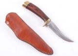 Browning Skinning Knife & Custom Leather Sheath