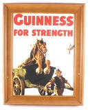 Guinness For Strength Poster In An Oak Frame