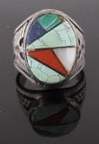 Navajo Multi-Gemstone Sterling Silver Ring