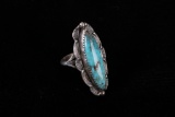 Navajo Silver & Cripple Creek Turquoise Ring