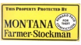 Early Montana Farmer-Stockman Tin Sign