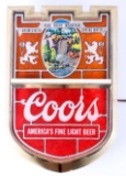 1980's Coors Light Beer Light Up Advertising Sign