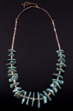 Navajo Lone Mountain Turquoise & Heishi Necklace