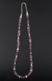 Navajo Sterling Silver & Sugilite Beaded Necklace