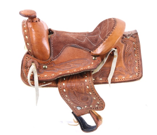 Western Leather Cowboy Saddle Salesman Sample