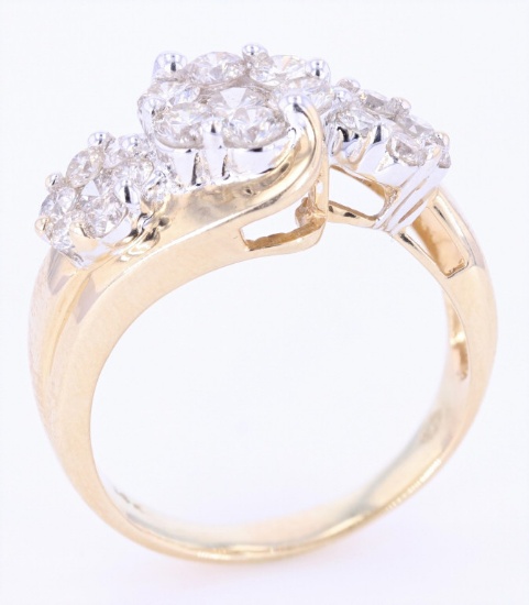 2.50 ct. Diamond 14K Ring c1940's VVS1-VS2 Clarity