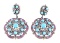 Art Nouveau Turquoise, Ruby & Diamond Earrings