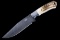 Montana Territory Sambar Stag Damascus Knife
