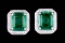 Classic 2.86ct Emerald & Diamond Stud 14K Earrings