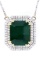 RARE 14.37 ct Emerald & Diamond 18K Gold Necklace