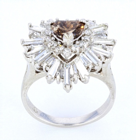 1930-40's Fancy Brown Diamond 2.5 ct. 14K Ring