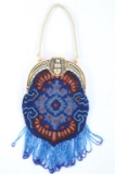 Egyptian Celluloid Scarab Beaded Purse c.1930