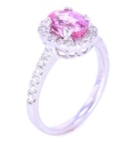 Fancy Pink 2.06 ct Sapphire & VS2 Diamond Ring