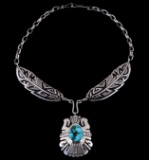 Tommy Singer Navajo Sterling Turquoise Necklace
