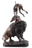 Frederic Remington Buffalo Horse Statue LARGE