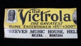 Victrola Music Embossed Tin Sign from Helena, MT