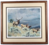 Limited Edition Nancy Glazier Framed Elk
