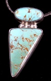 Navajo Signed Sterling & Turquoise Necklace