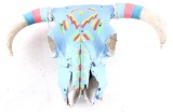 Native American Painted Steer Skull