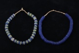 African Vaseline Trade Bead Necklace Pair