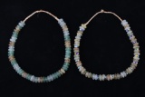 African Vaseline Trade Bead Necklace Pair