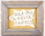1983 Sioux Framed Polychrome Painted Hide