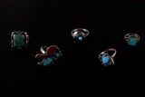Collection of Navajo Sterling Silver & Turquoise