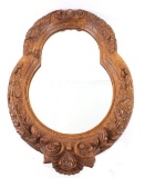 Black Forest Oak Carved Hanging Wall Mirror c1900-