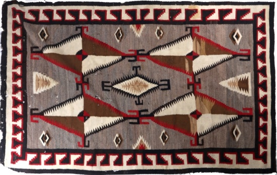 Navajo Ganado Hubbell Trading Post Rug c.1920-1930