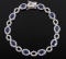 Royal Blue Sapphire & Diamond Platinum Bracelet