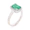 Beautiful Emerald & Diamond Antique Style 18K Ring