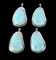 Navajo Large Howlite Turquoise Pendants