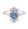 GIA Certified Blue Sapphire & Diamond PT950 Ring