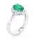 Classic Emerald & Diamond 18K White Gold Ring
