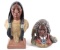 Porcelain Native American Theme Signed Bust Pair