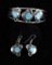 Navajo Turquoise & Silver Bracelet & Earring Set