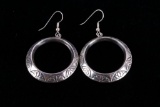Navajo Sterling Silver Stamped Earrings