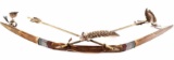 Sioux Beaded & Parfleche Covered Wood Bow & Arrows