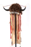 Cheyenne Beaded Buffalo Horn Headdress