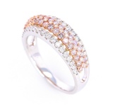 Beautiful Fancy Pink Diamond & White Diamond Ring