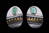 T. Singer Navajo Sterling & Turquoise Earrings