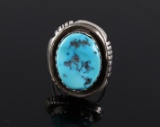 Navajo Sterling & Sleeping Beauty Turquoise Ring