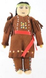 Pre 1940 Sioux Indian Deer Skin Beaded Childs Doll