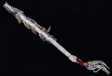 Sioux Quilled Steer Horn Hide Dance Stick c. 1890-