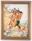 1951 Original Chief White Elk Tenanana Watercolor