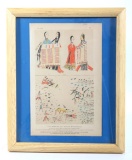 1883 Indian Drawing Fac-Similes Chromolithograph